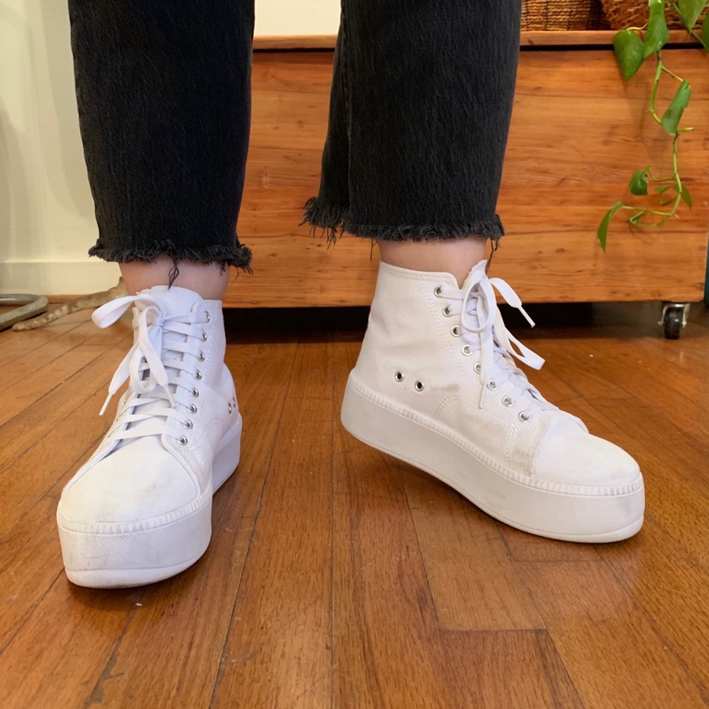 Nasty Gal / Big City Girl Platform Sneakers White